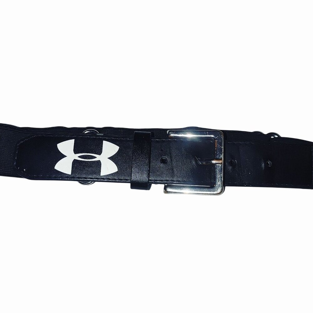 Under Armour Black Train Belt Adjustable Elastic Band Metal Buckle Unisex 22 36